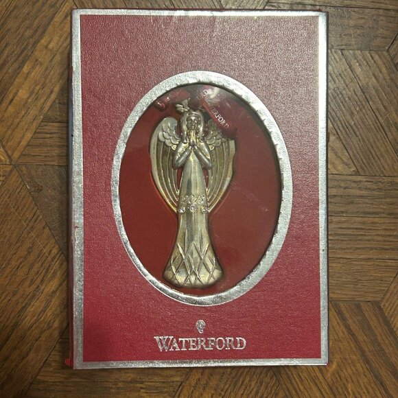 Waterford 2011 2013 Silver Angel Christmas Ornaments In Box Lot of 2 - Picture 2 of 10